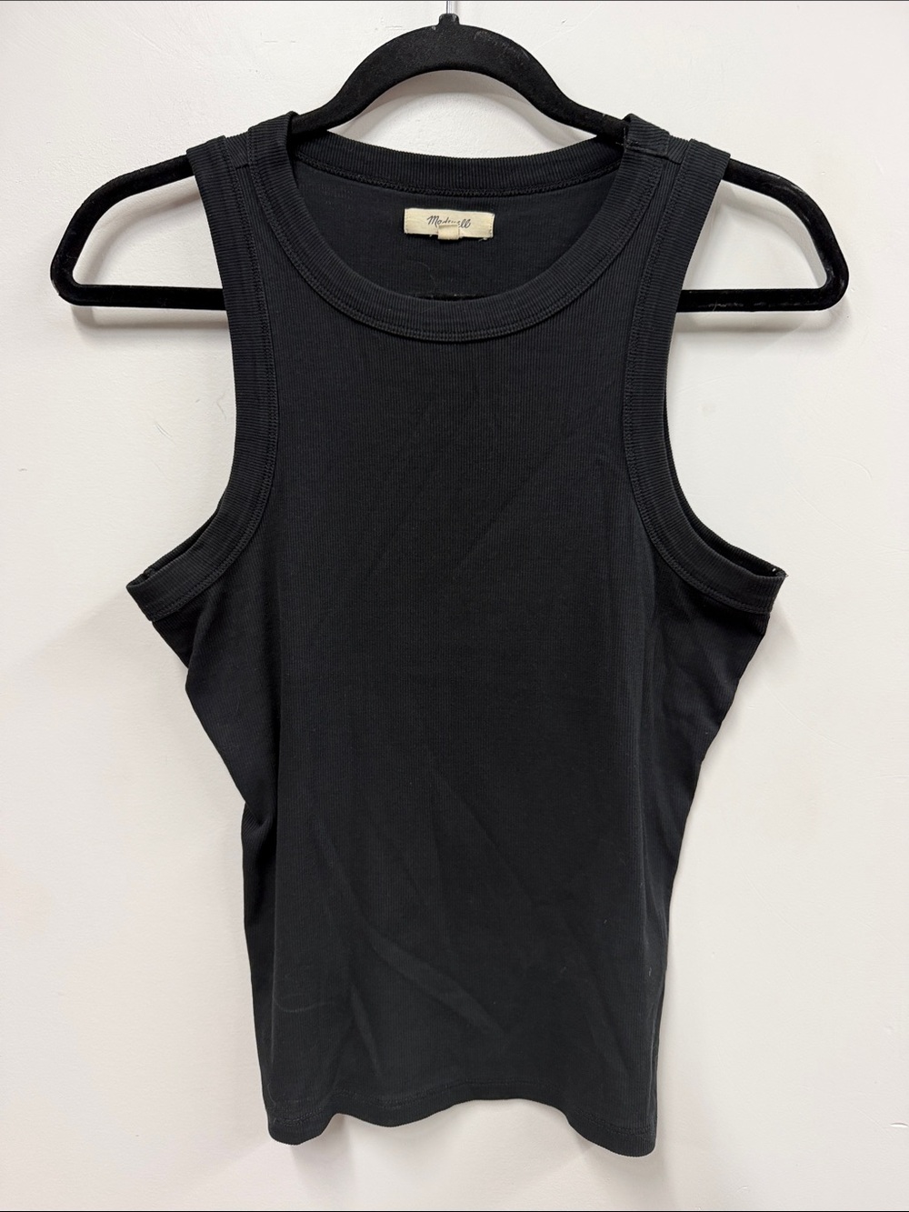 Madewell Black Ribbed Muscle Tank M